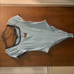 Baby blue body suit